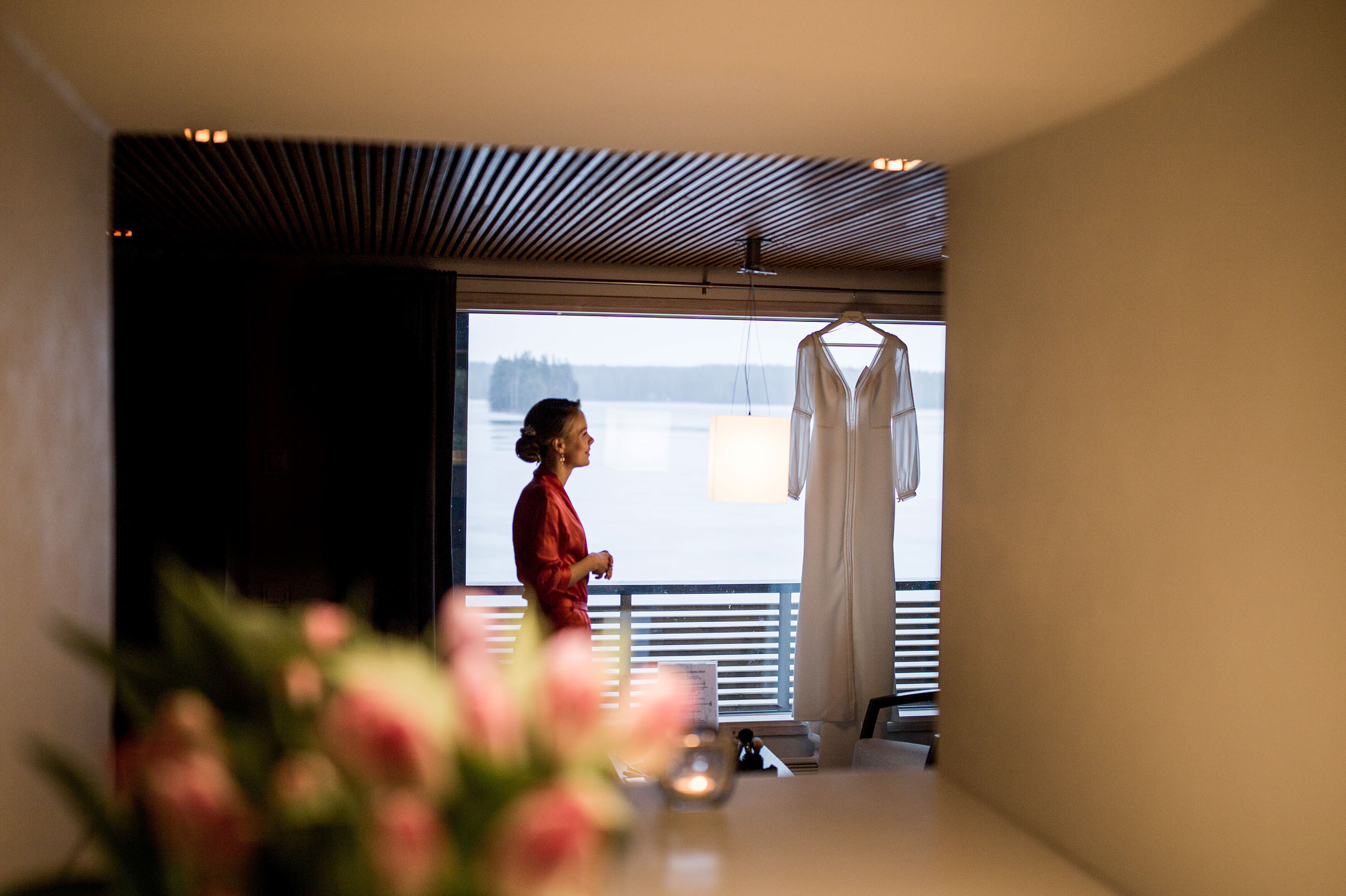 Detailaufnahme der Manschettenknöpfe des Bräutigams.